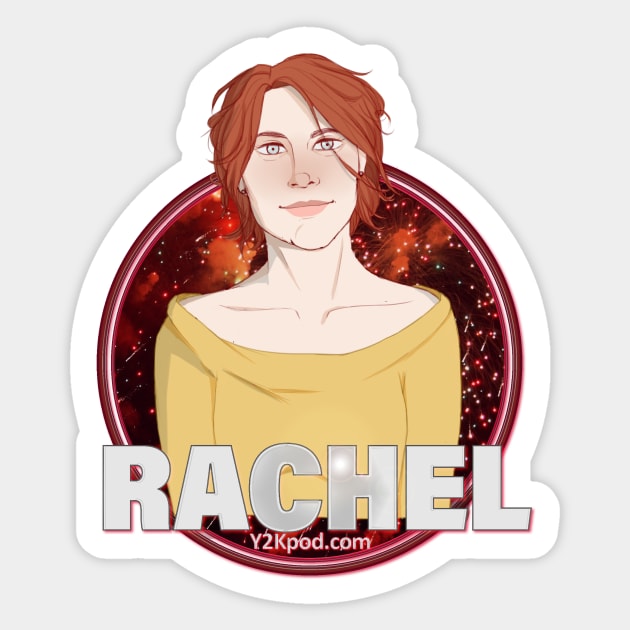 Y2K Audio Drama Podcast Character Design - Rachel Sticker by y2kpod